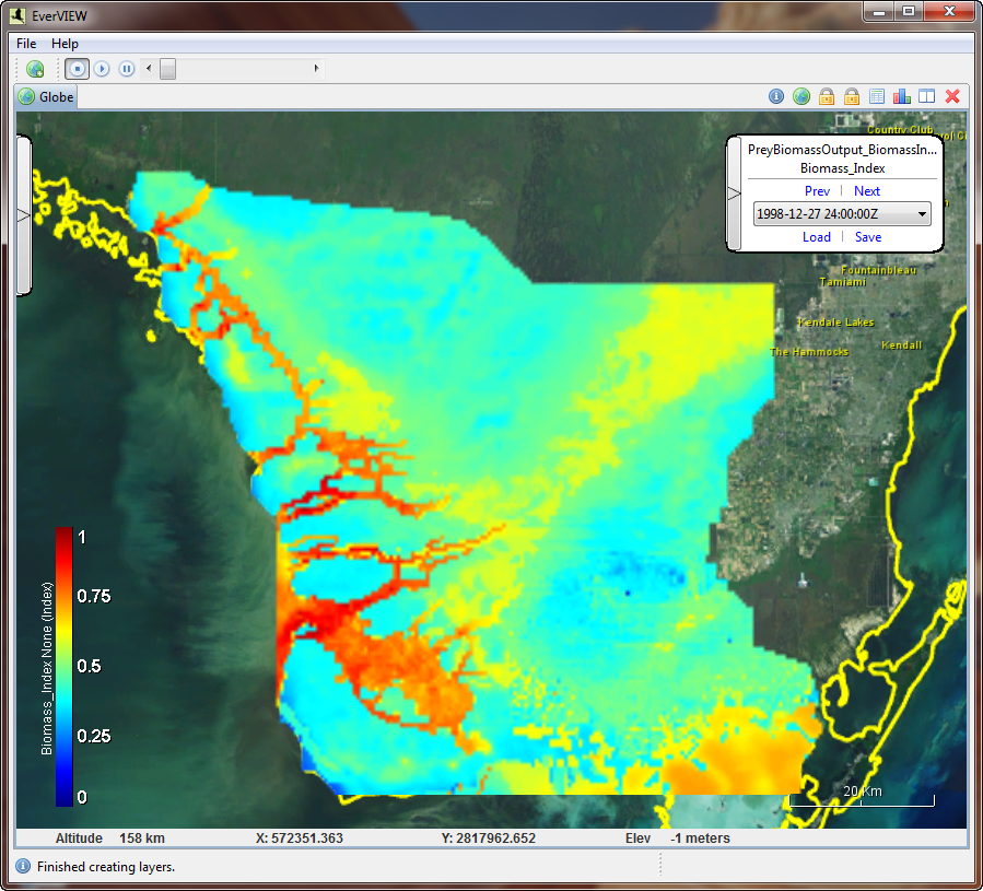 Prey fish biomass output map
